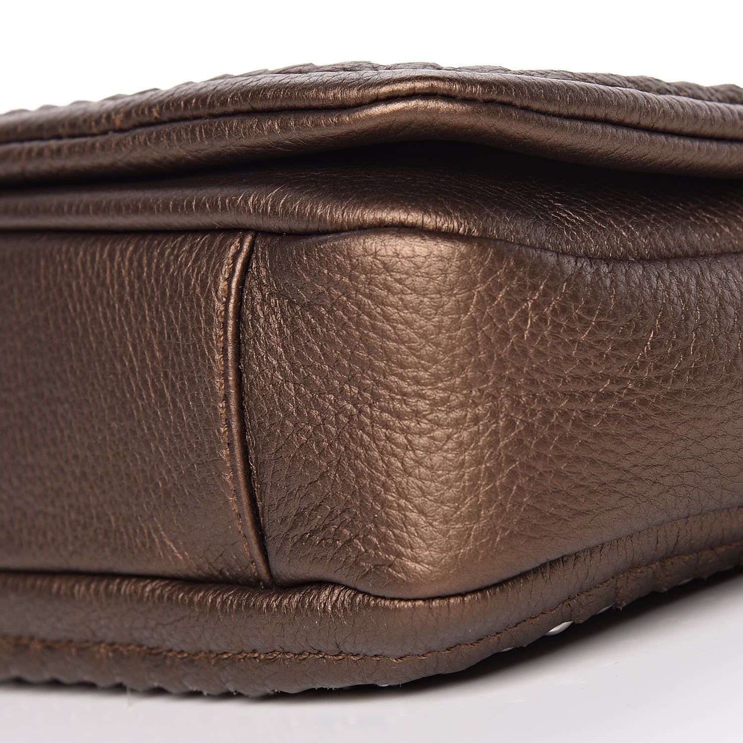 Chanel Metallic Deerskin Small Luxe Ligne Flap Bronze 9 of 9