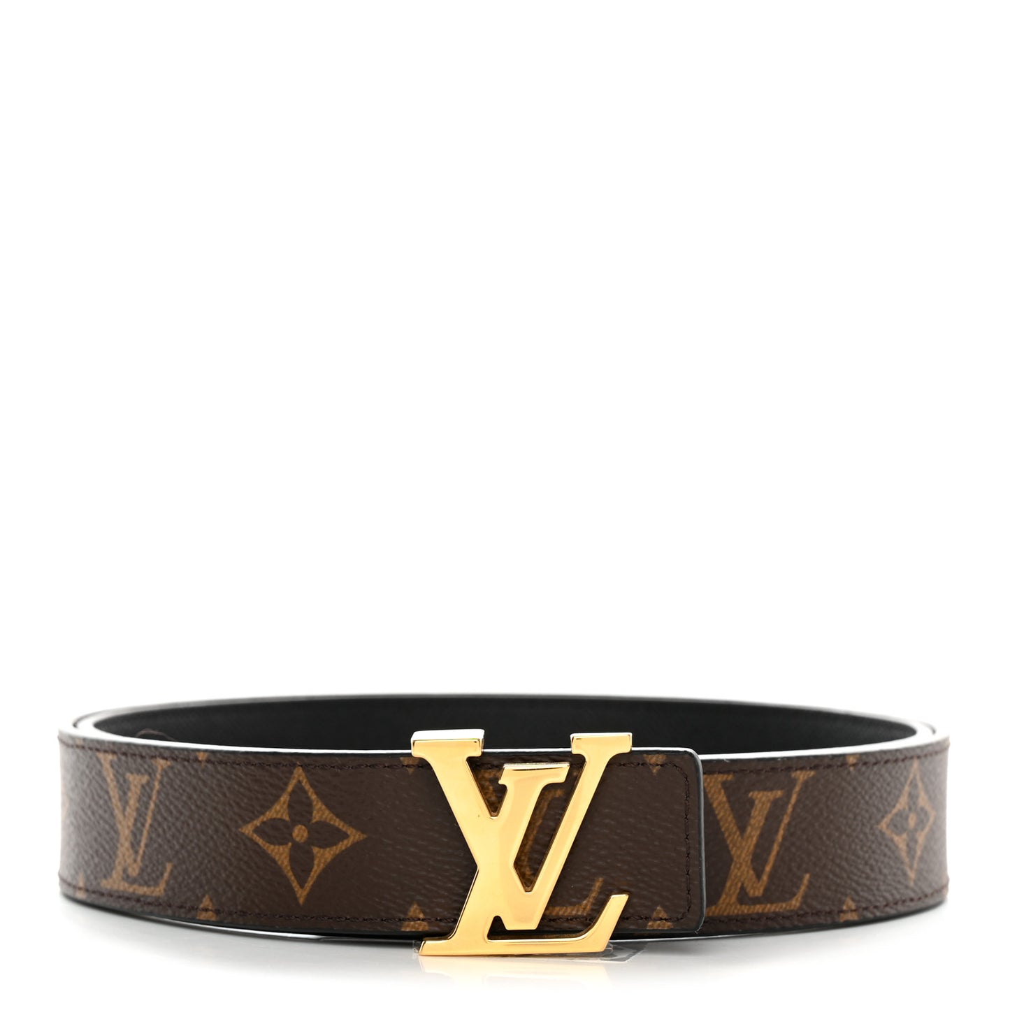 Calfskin Monogram 30mm LV Initiales Reversible Belt 90 36 Black