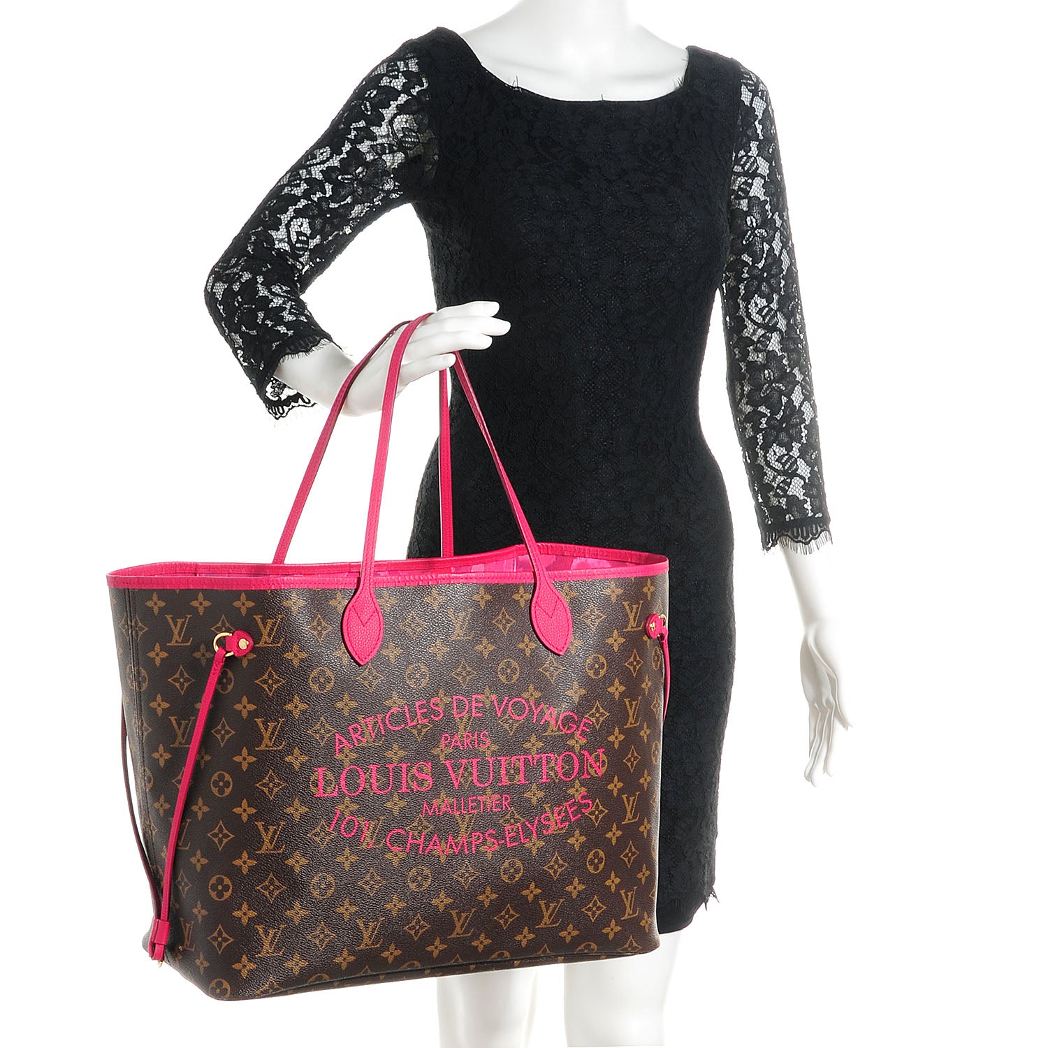 Louis Vuitton Monogram Articles de Voyage Ikat Neverfull GM Rose Indien 2 of 7