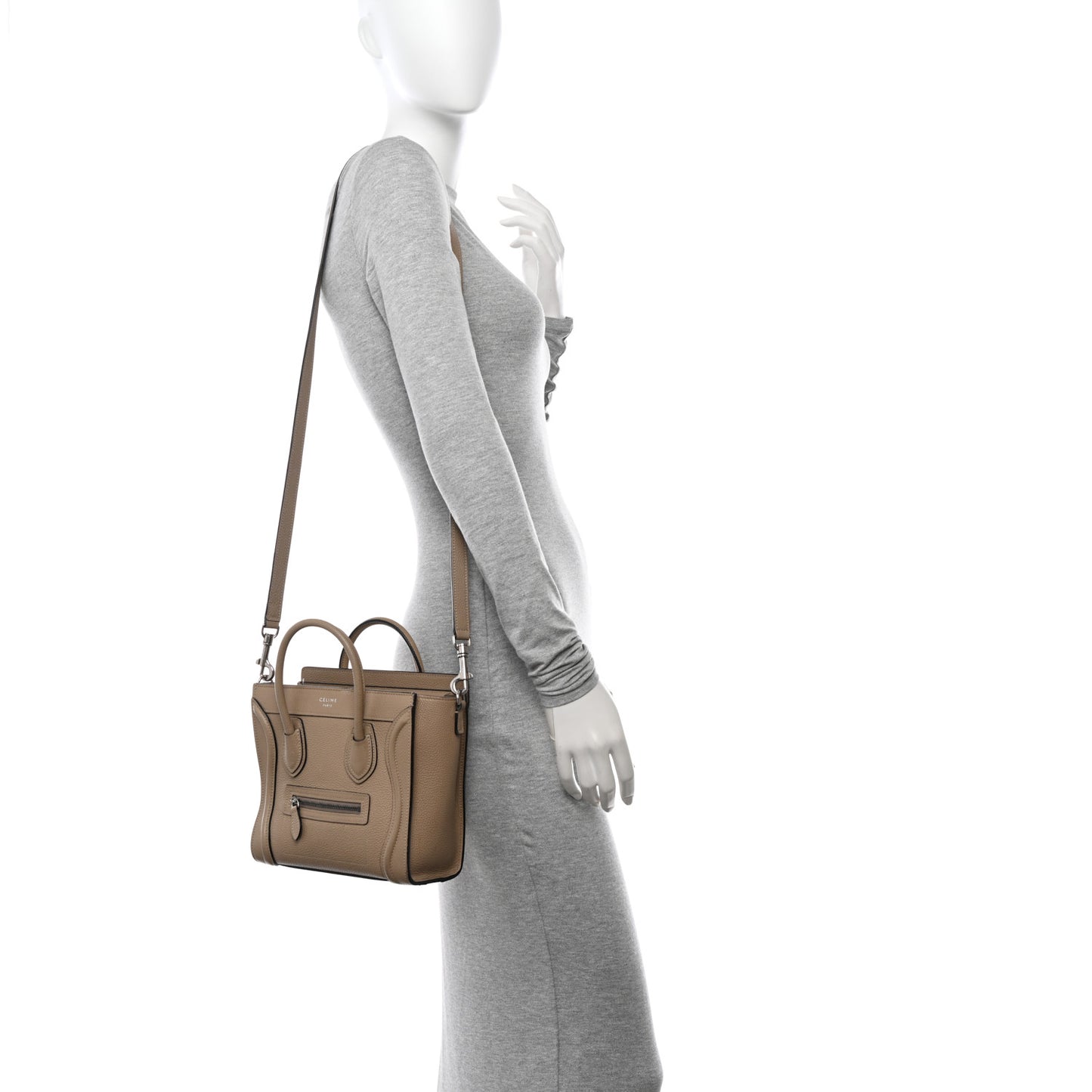 Drummed Calfskin Nano Luggage Dune