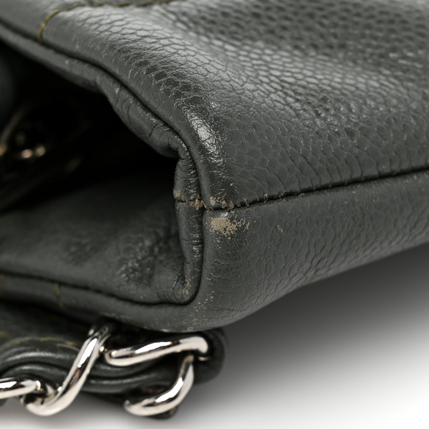 Caviar CC Timeless Shoulder Bag Gray