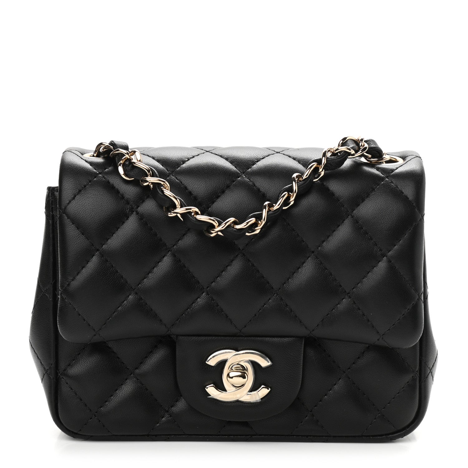 Chanel Lambskin Quilted Mini Square Flap Black 1 of 11