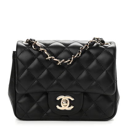 Chanel Lambskin Quilted Mini Square Flap Black 1 of 11