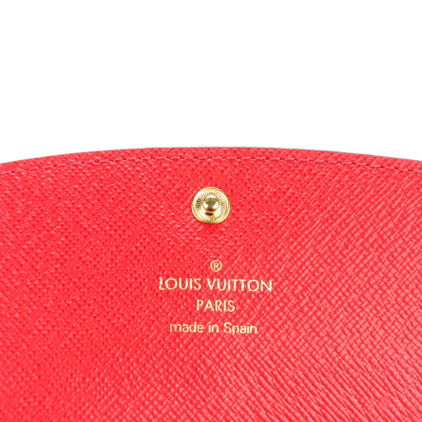 Damier Ebene Emilie Wallet Red
