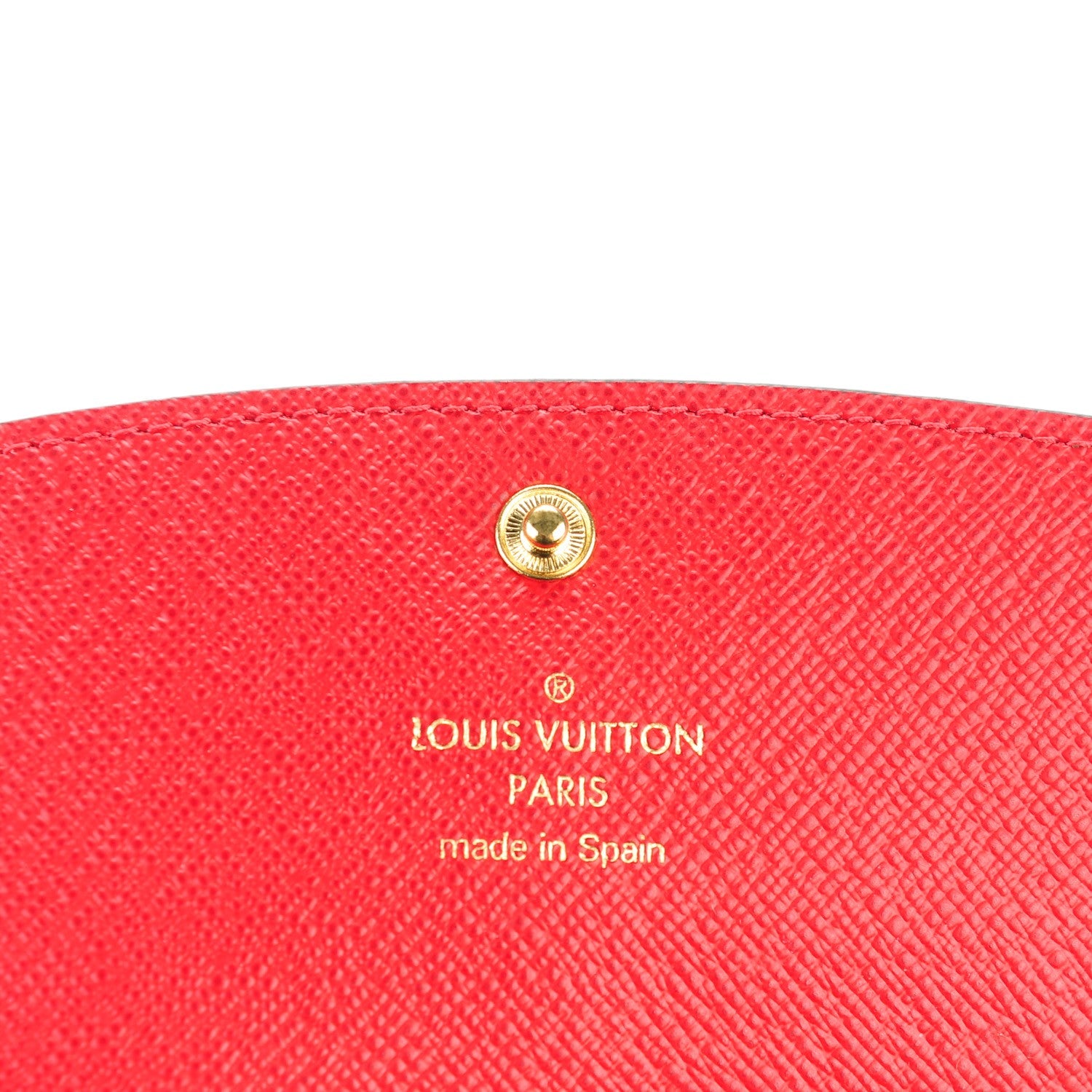 Louis Vuitton Damier Ebene Emilie Wallet Red 6 of 7