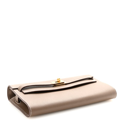 Hermes Evercolor Kelly Wallet To Go Etoupe 4 of 10