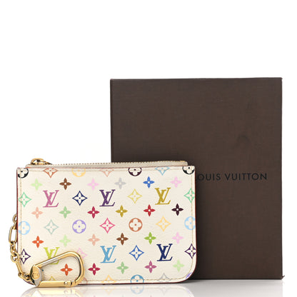 Louis Vuitton Monogram Multicolor Key Pouch White Litchi 9 of 9