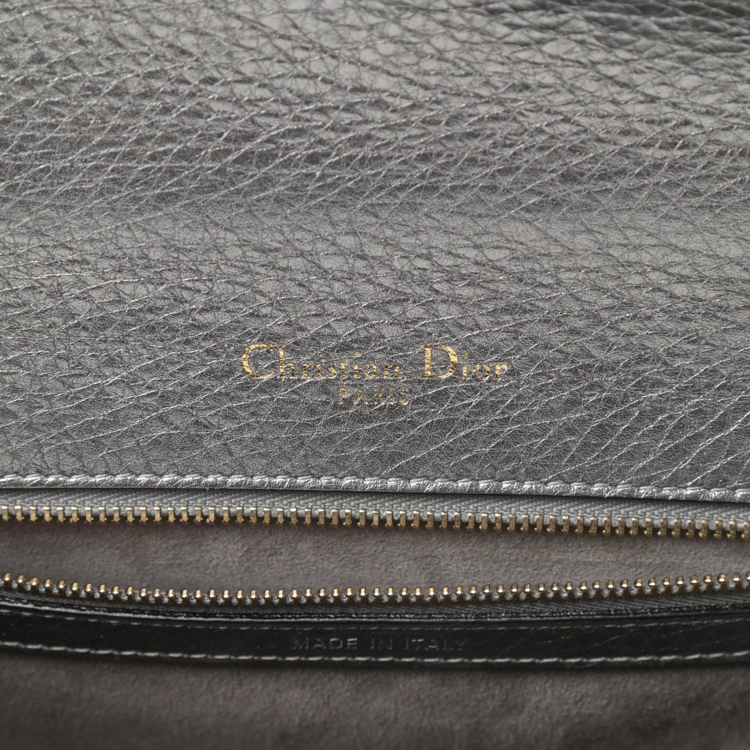 Christian Dior Metallic Grained Calfskin Medium Diorama Flap Bag Silver 6 of 14