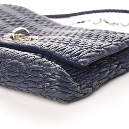 Miu Miu Nappa Matelasse Crystal Flap Clutch Bleuette 8 of 8