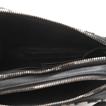 Christian Dior Oblique Pouch Beige Black 6 of 11