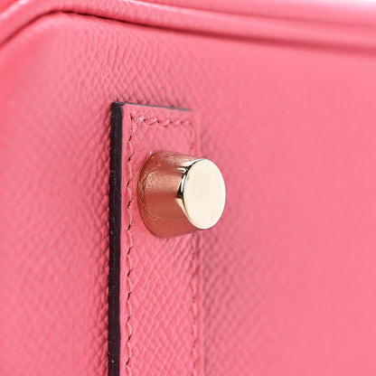 Hermes Epsom Horseshoe Birkin 30 Rose Azalee Jaune D'or 23 of 33