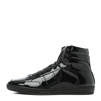 Saint Laurent Patent Court Classic SL/10H High Top Sneakers 44 Black 1 of 10