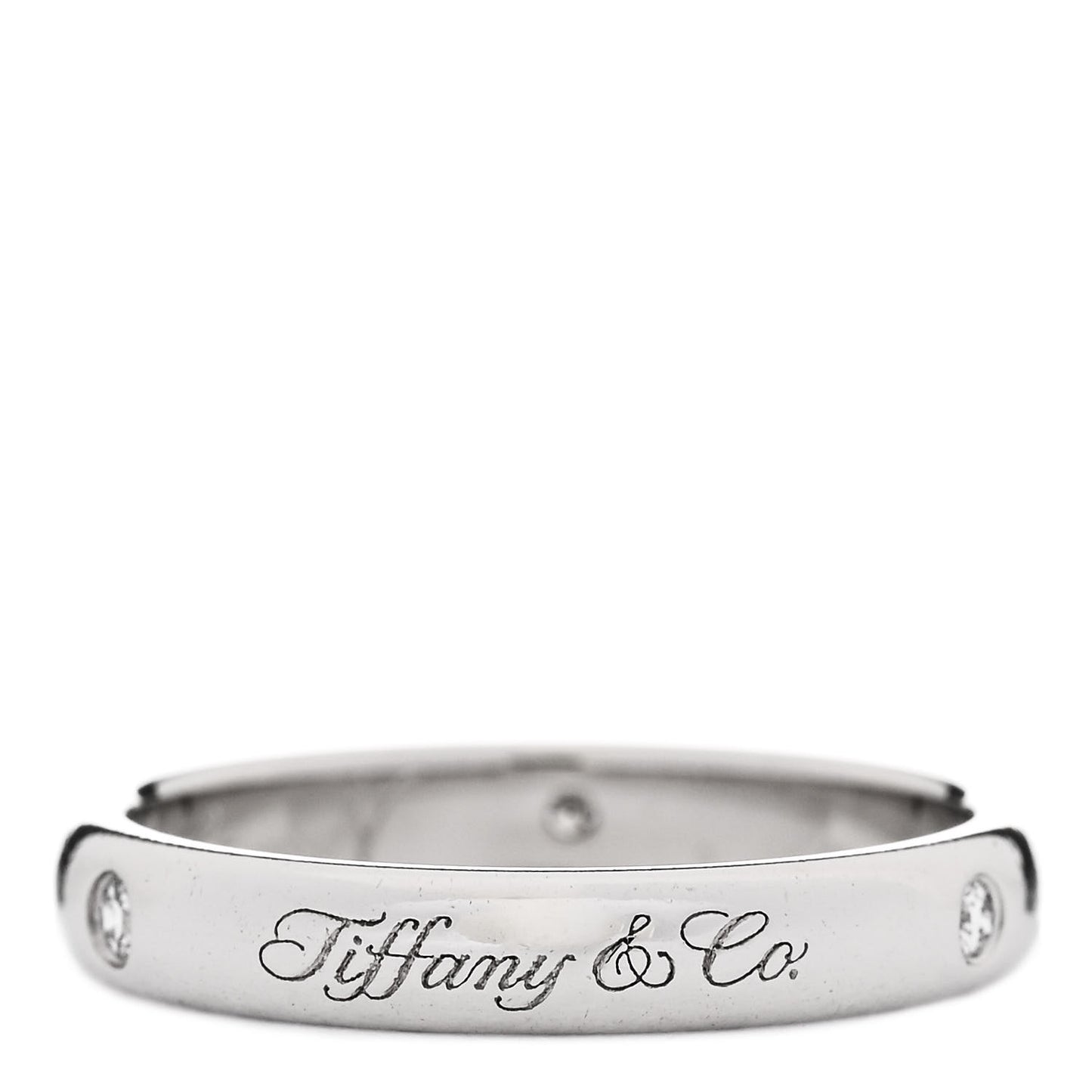 Platinum Diamond 3mm Notes Ring 49 5