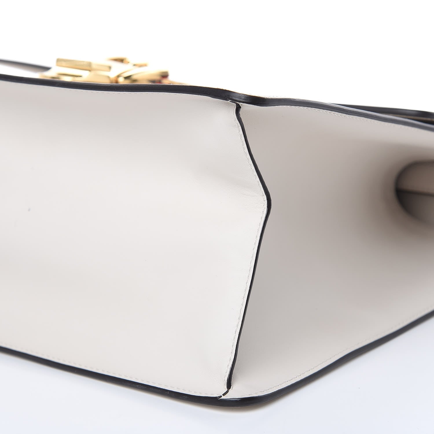 Gucci Calfskin Maxi Sylvie Top Handle Bag White 8 of 12