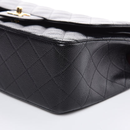 Chanel Caviar Quilted Jumbo Double Flap Black 9 of 10