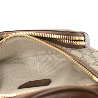 Gucci GG Supreme Monogram Textured Calfskin Retro Interlocking G Belt Bag Beige Ebony Brown Sugar 5 of 10