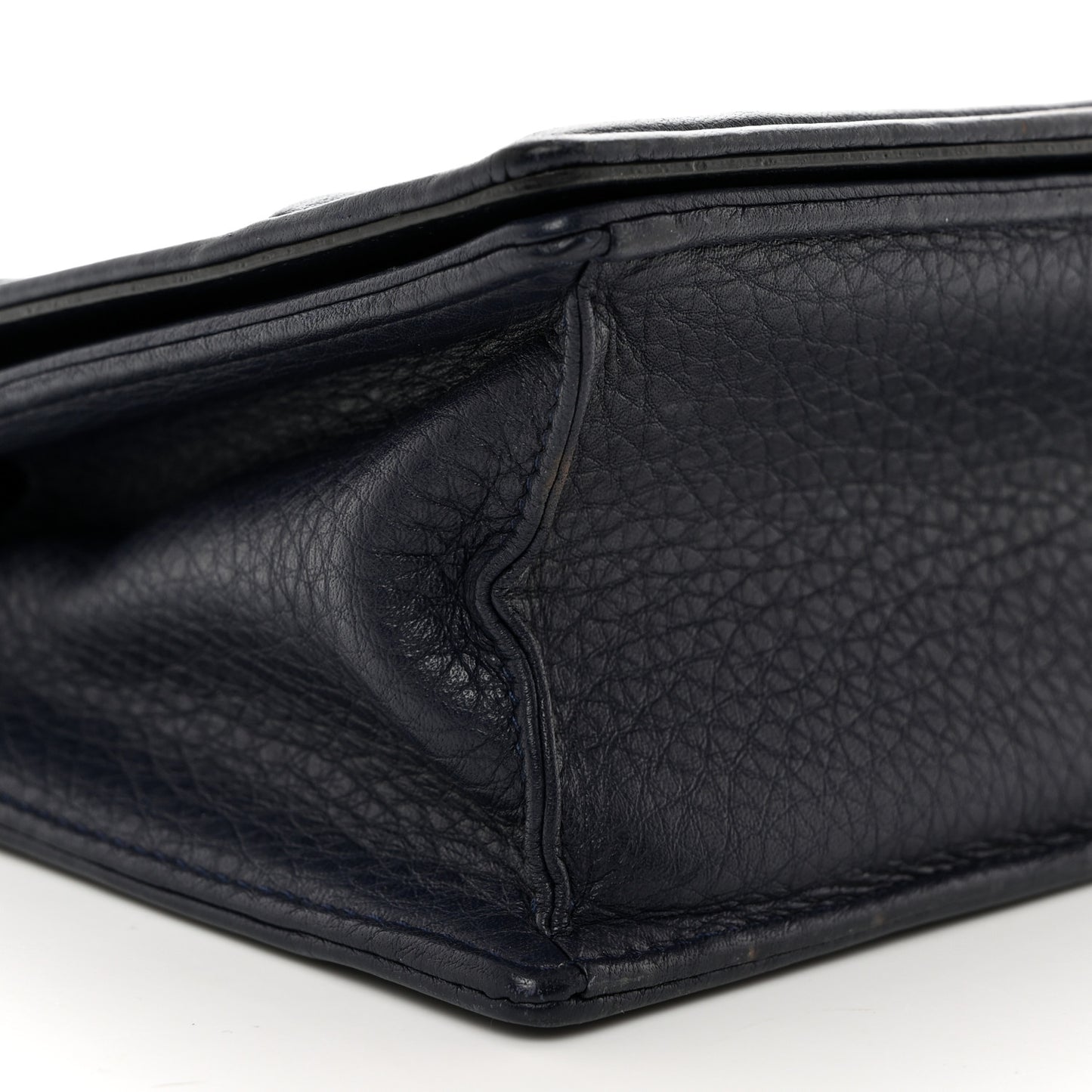 Grained Calfskin Medium Diorama Flap Bag Indigo Blue