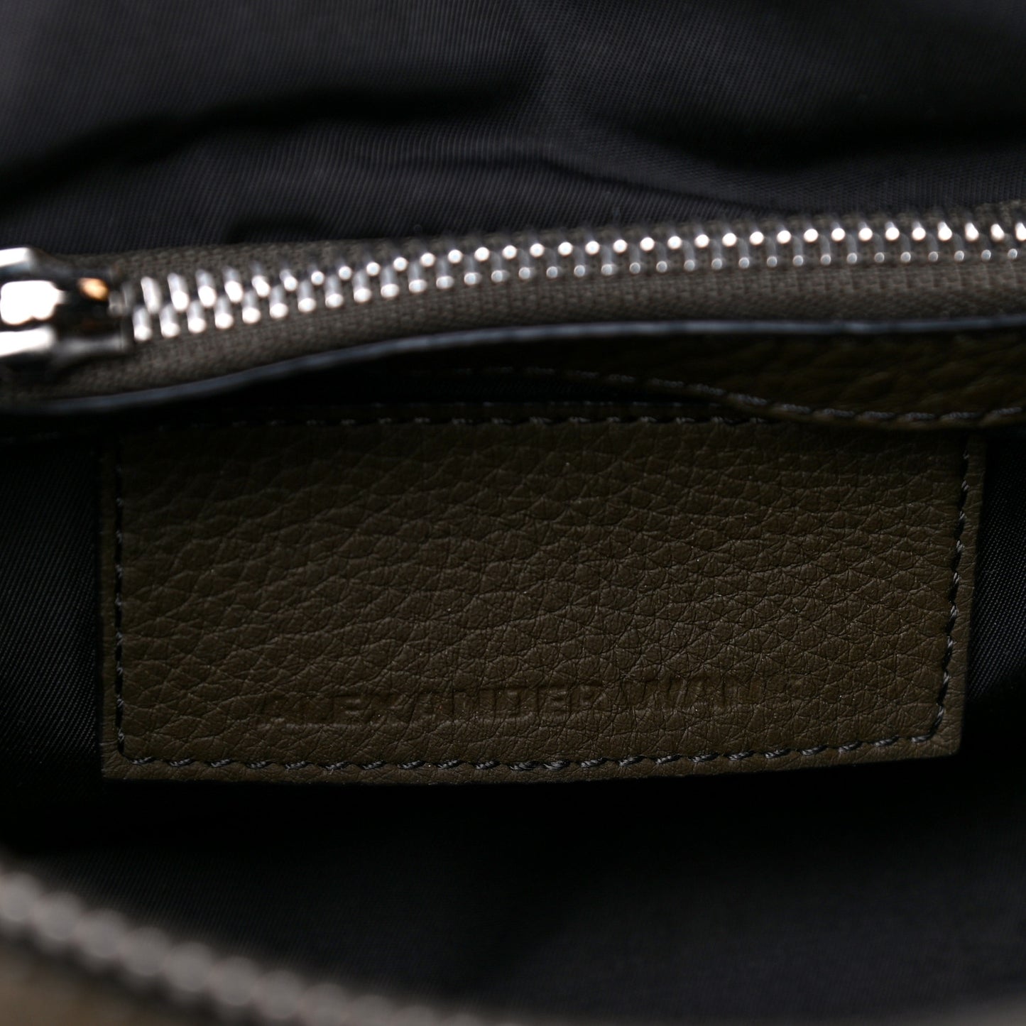 Pebbled Calfskin Mini Rockie Matte Khaki Green Rhodium Hardware