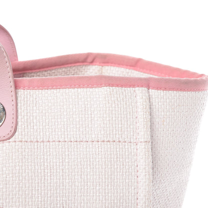 Chanel Woven Straw Raffia Large Deauville Tote Pink 14 of 31