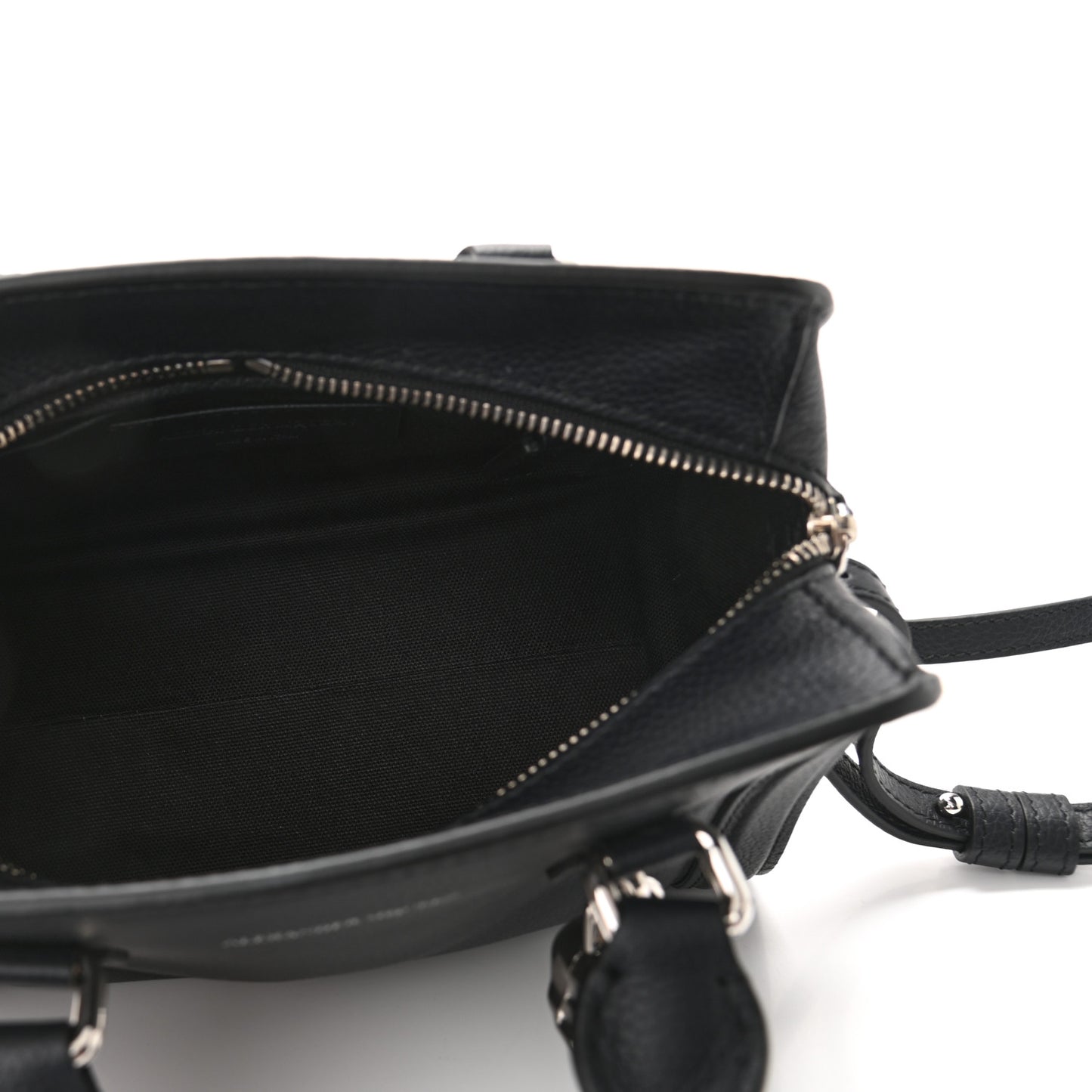 Pebbled Calfskin Mini Padlock Navy