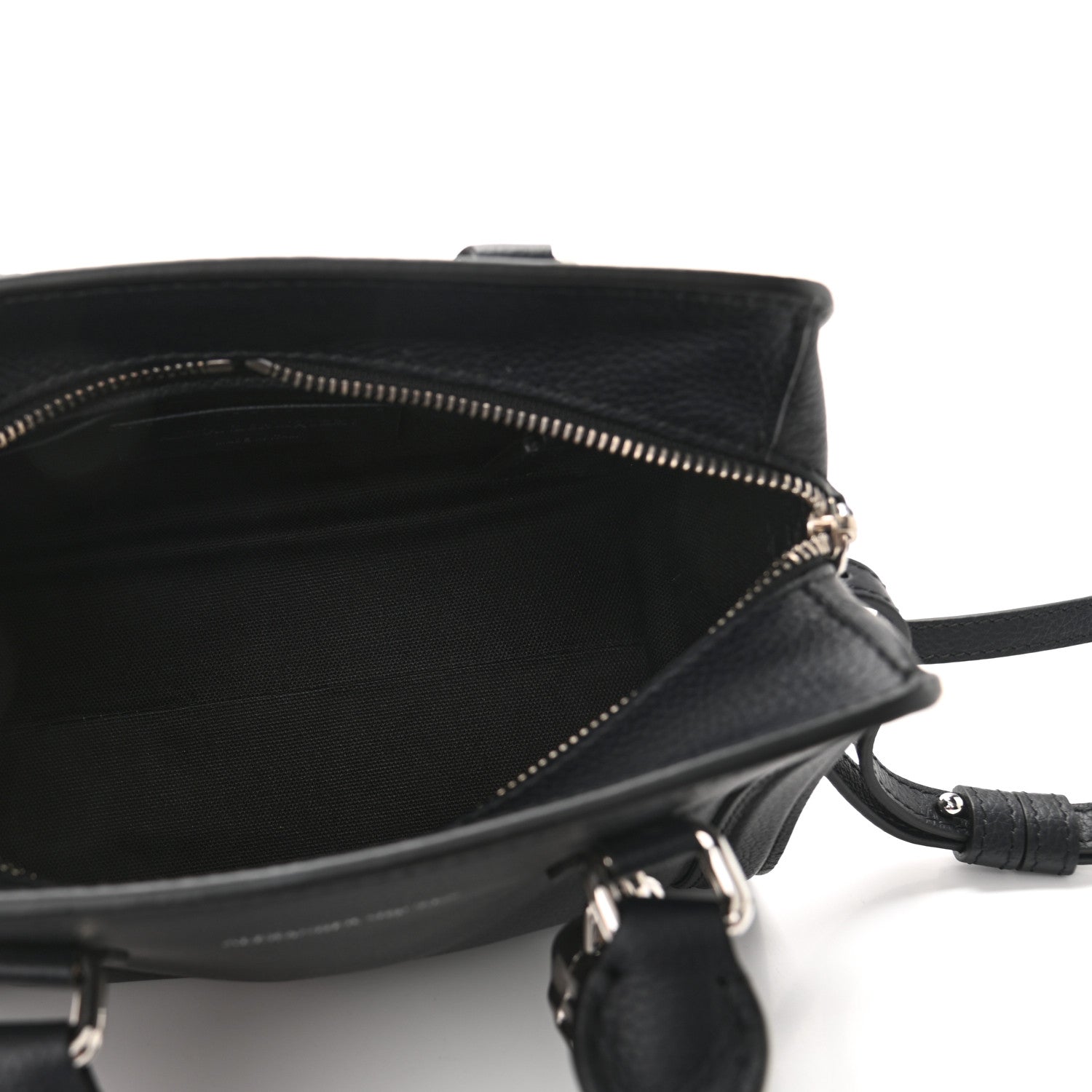 Alexander McQueen Pebbled Calfskin Mini Padlock Navy 5 of 11