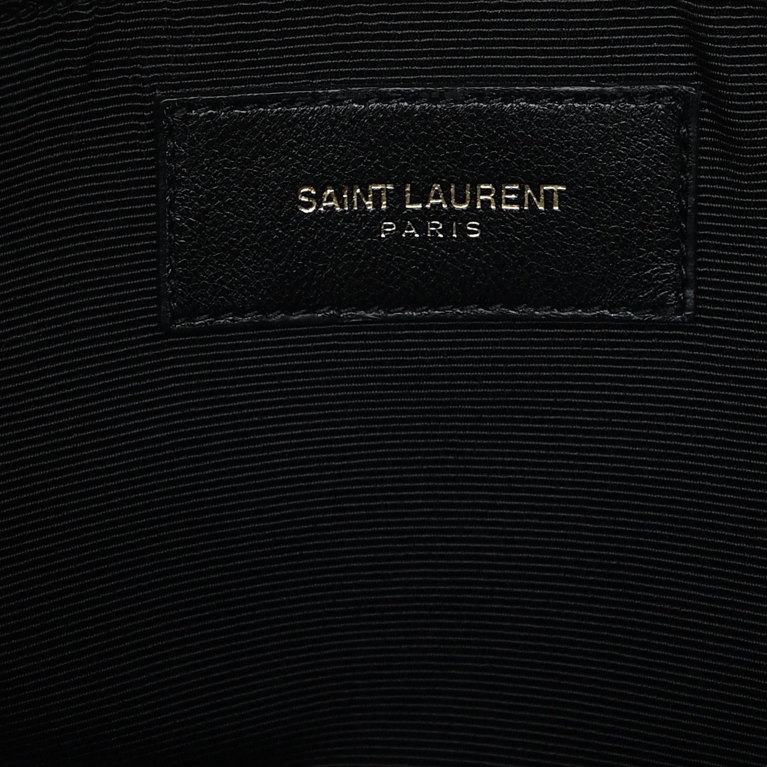 Saint Laurent Grain De Poudre Matelasse Chevron Monogram Shopping Bag Black 7 of 8