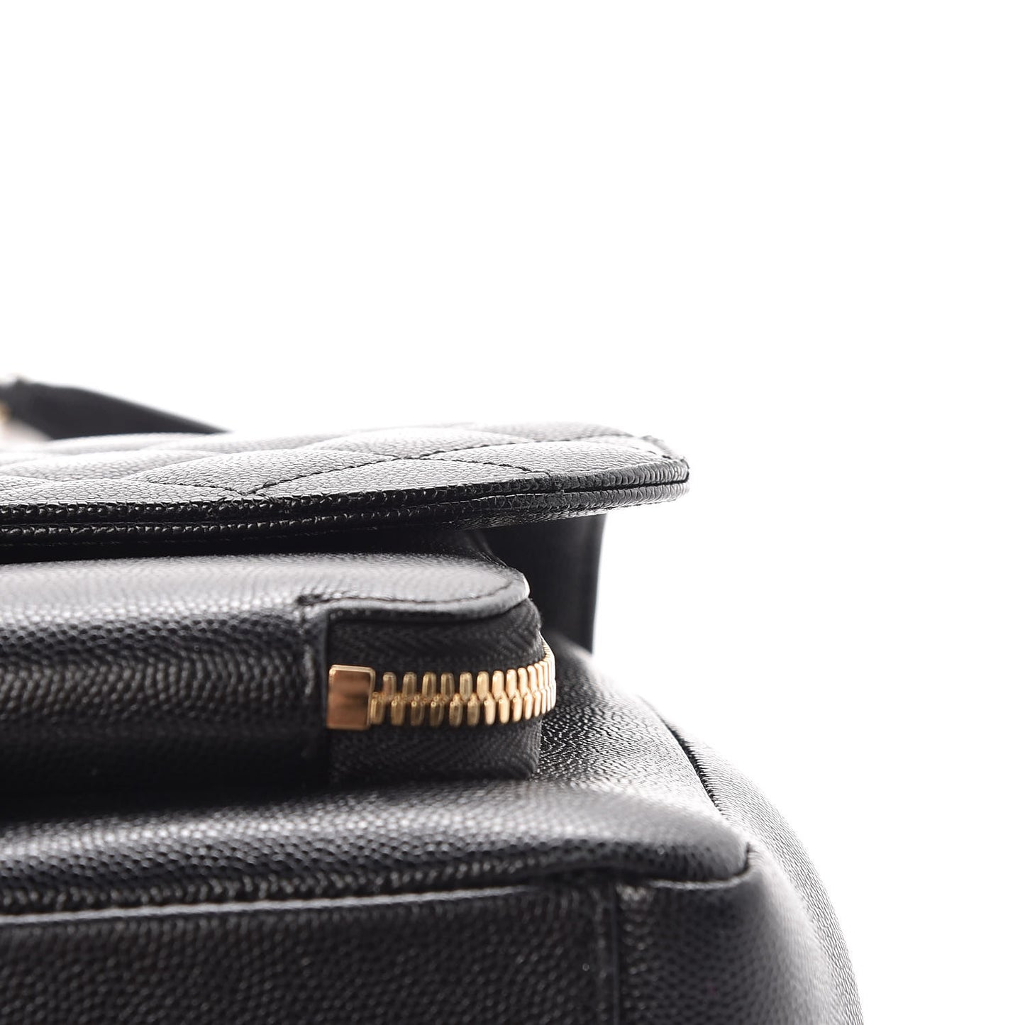 Caviar Quilted Large Business Affinity Flap Black