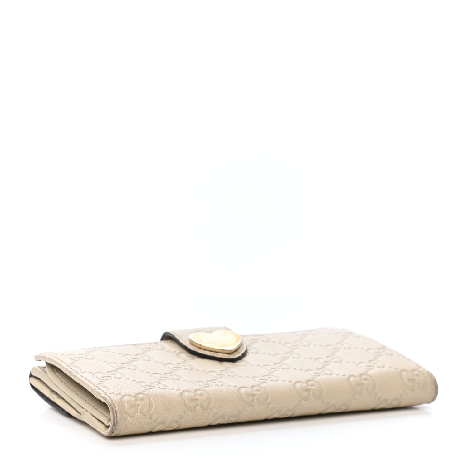 Gucci Guccissima Heart Continental Wallet Off White 4 of 11
