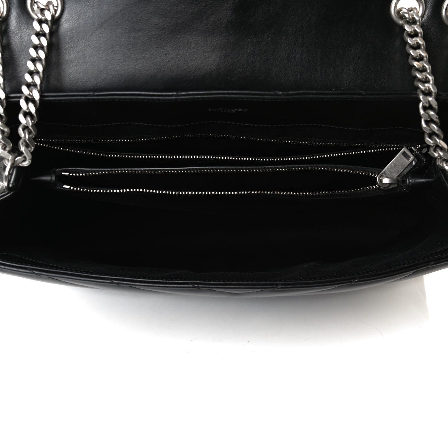 Saint Laurent Calfskin Y Quilted Monogram Large Loulou Chain Satchel Black 5 of 13