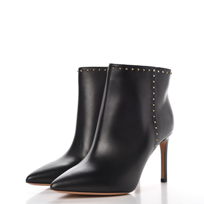 Valentino Garavani Calfskin Lovestud Ankle Boots 36 Black 3 of 8