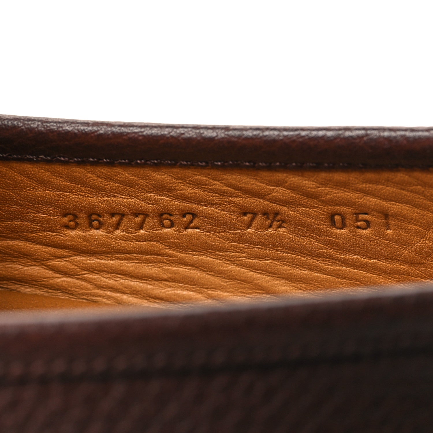 Gucci Road Calfskin Mens Horsebit Loafers 7.5 Brown 6 of 8