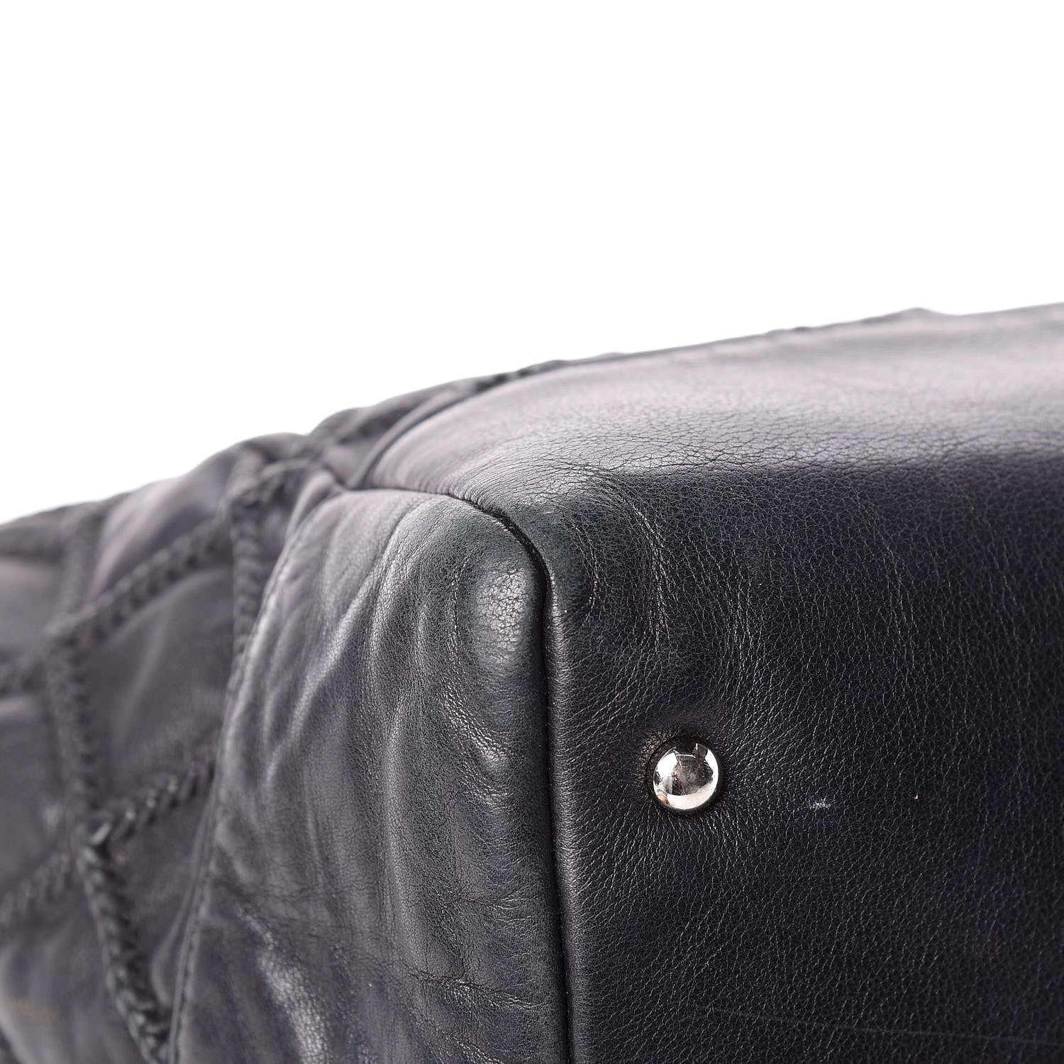 Chanel Lambskin Stitched Accordion Shoulder Bag Black 12 of 17