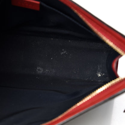 Gucci GG Supreme Monogram Blooms Large Cosmetic Case Beige Blue Navy Hibiscus Red 13 of 14