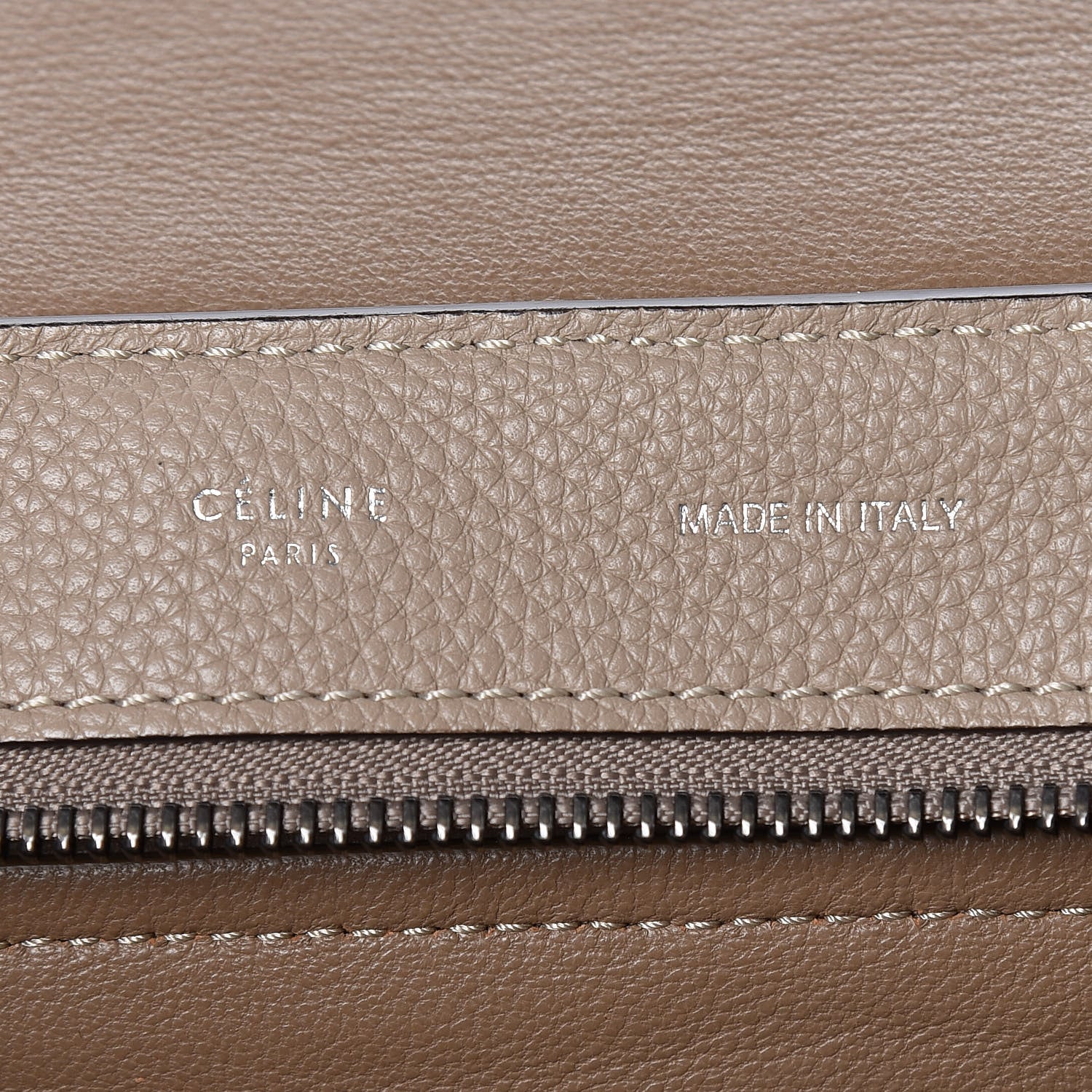 Celine Drummed Calfskin Suede Medium Trapeze Dune 9 of 9
