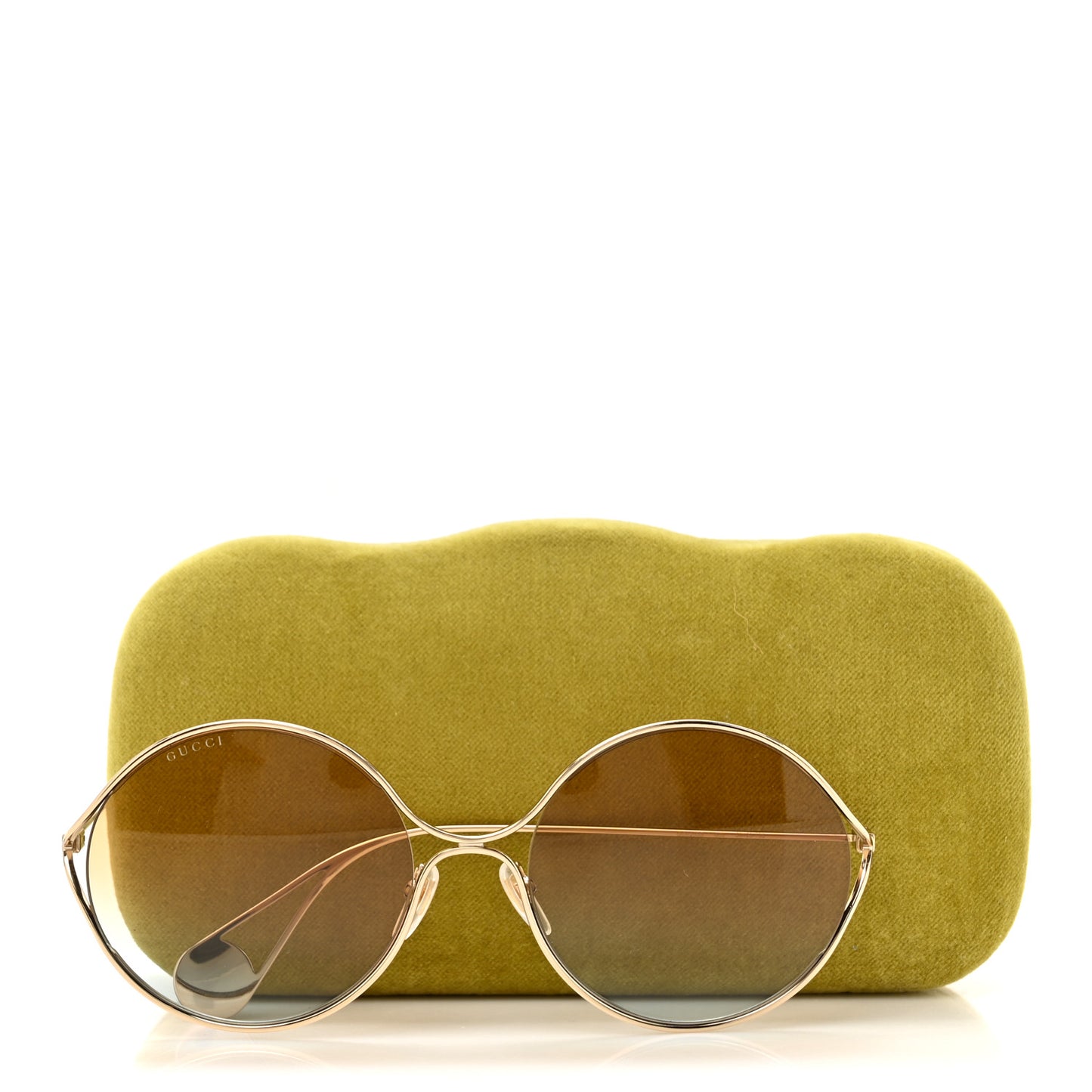 Metal Round Pearl Tip Sunglasses GG0253S Gold