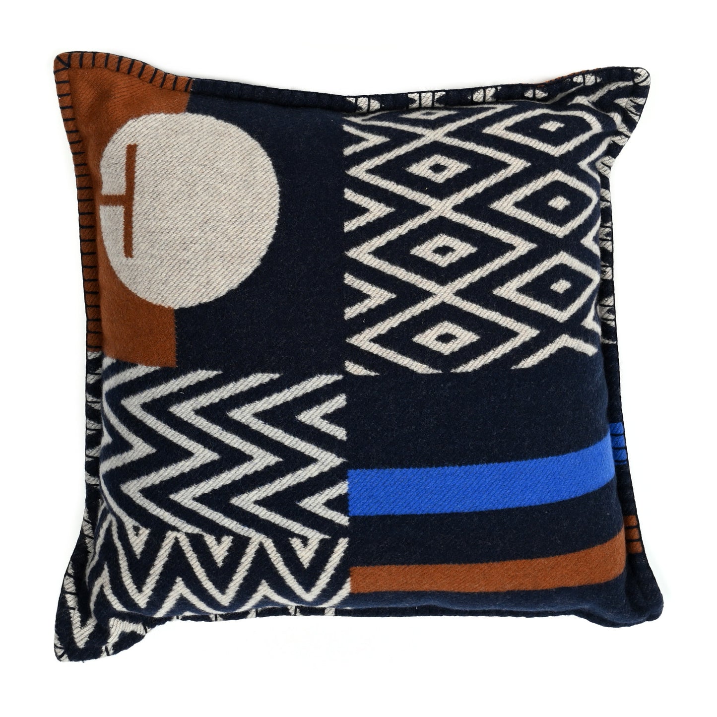 Wool Cashmere Enigmatic Pillow Encre