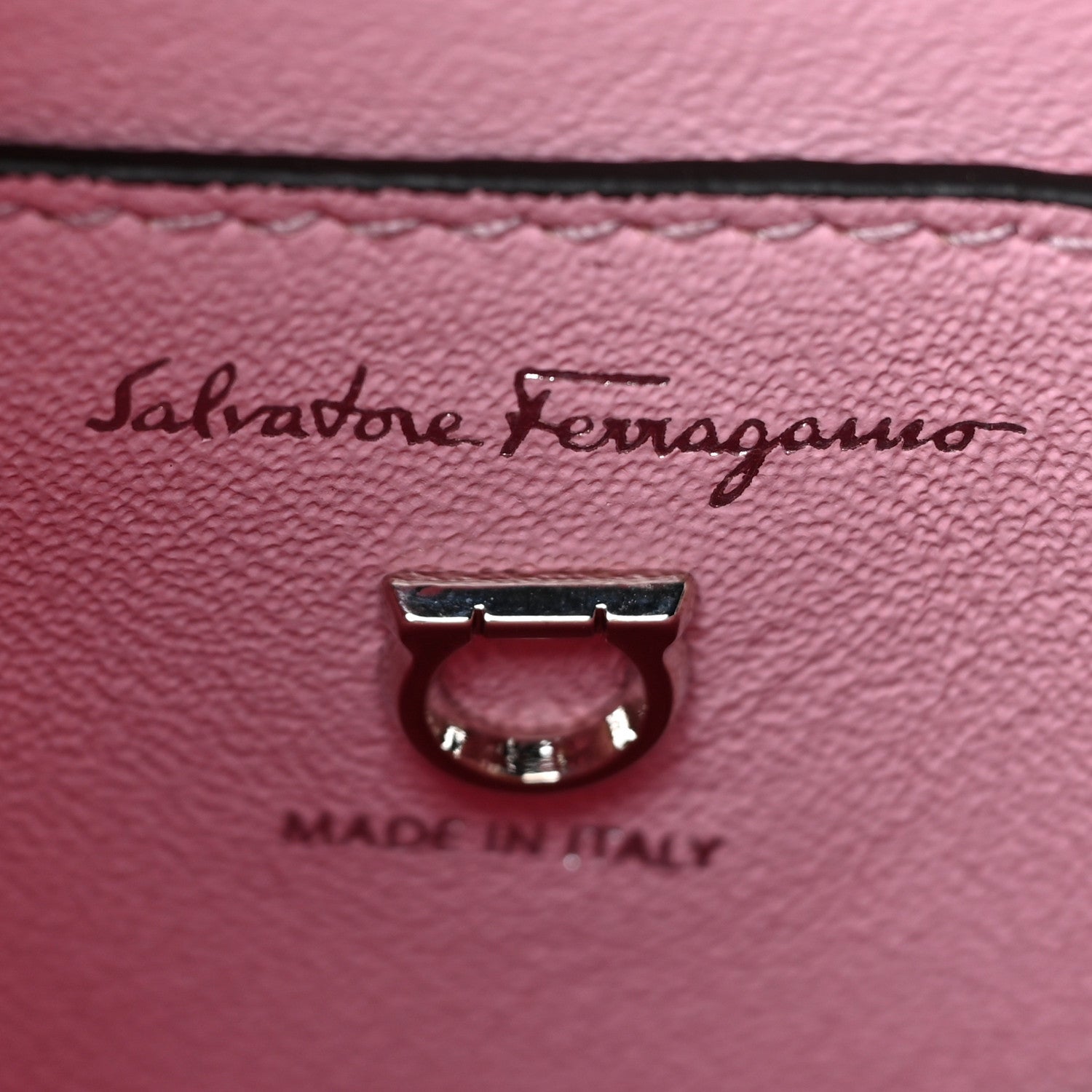 Salvatore Ferragamo Calfskin Small Trifolio Bucket Shoulder Bag Cheerleader Pink 6 of 16