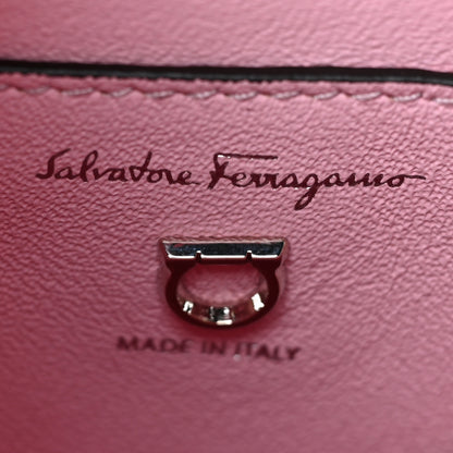 Salvatore Ferragamo Calfskin Small Trifolio Bucket Shoulder Bag Cheerleader Pink 6 of 16