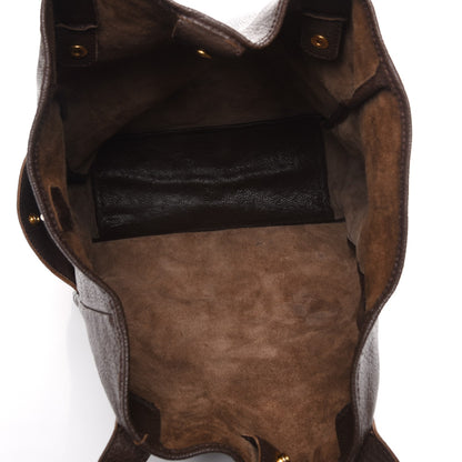 Alexander McQueen Tumbled Calfskin Perforated North South Skull Tote Brown 5 of 9