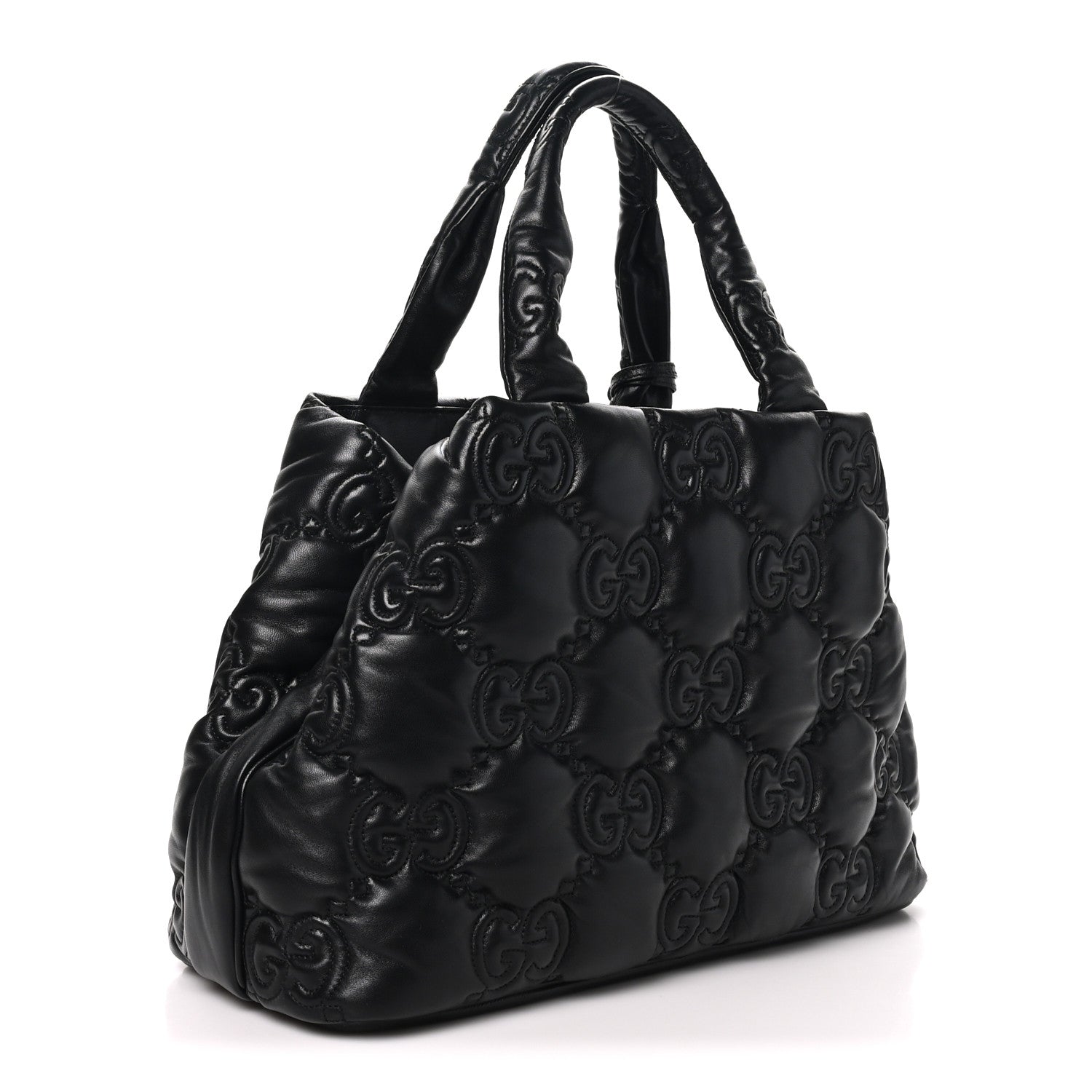 Gucci Calfskin GG Matelasse Large Tote Black 3 of 10