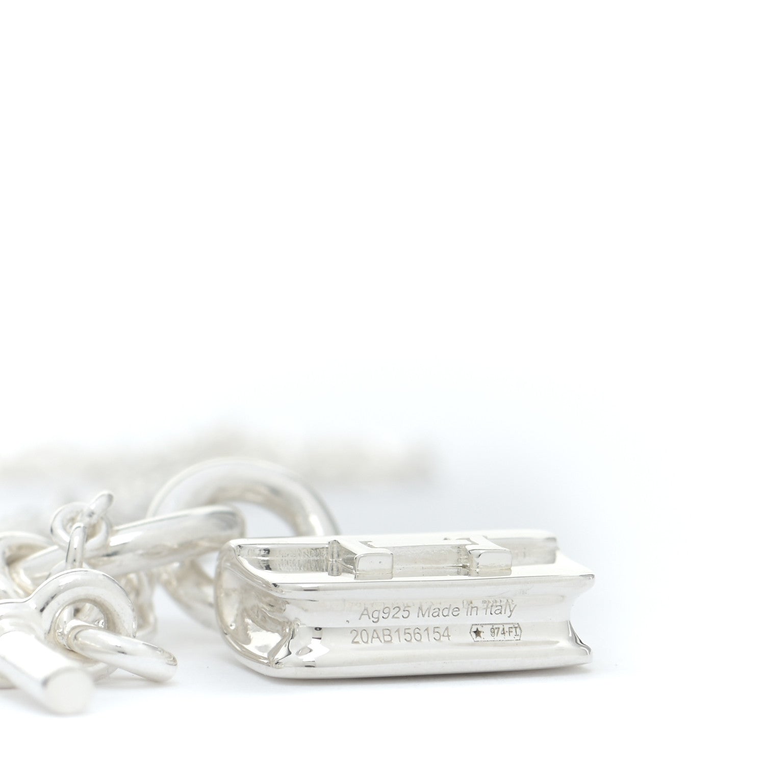 Hermes Sterling Silver Constance Amulettes Pendant Necklace 5 of 6