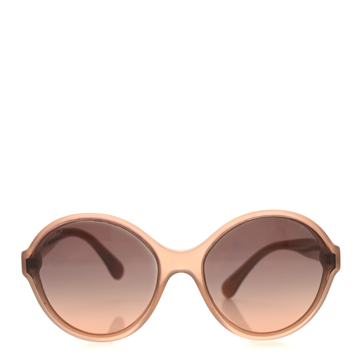 Acetate Mirrored Round Sunglasses 5387 Brown