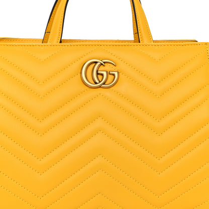Gucci Calfskin Matelasse Small GG Marmont Tote Stone Topaz 8 of 10