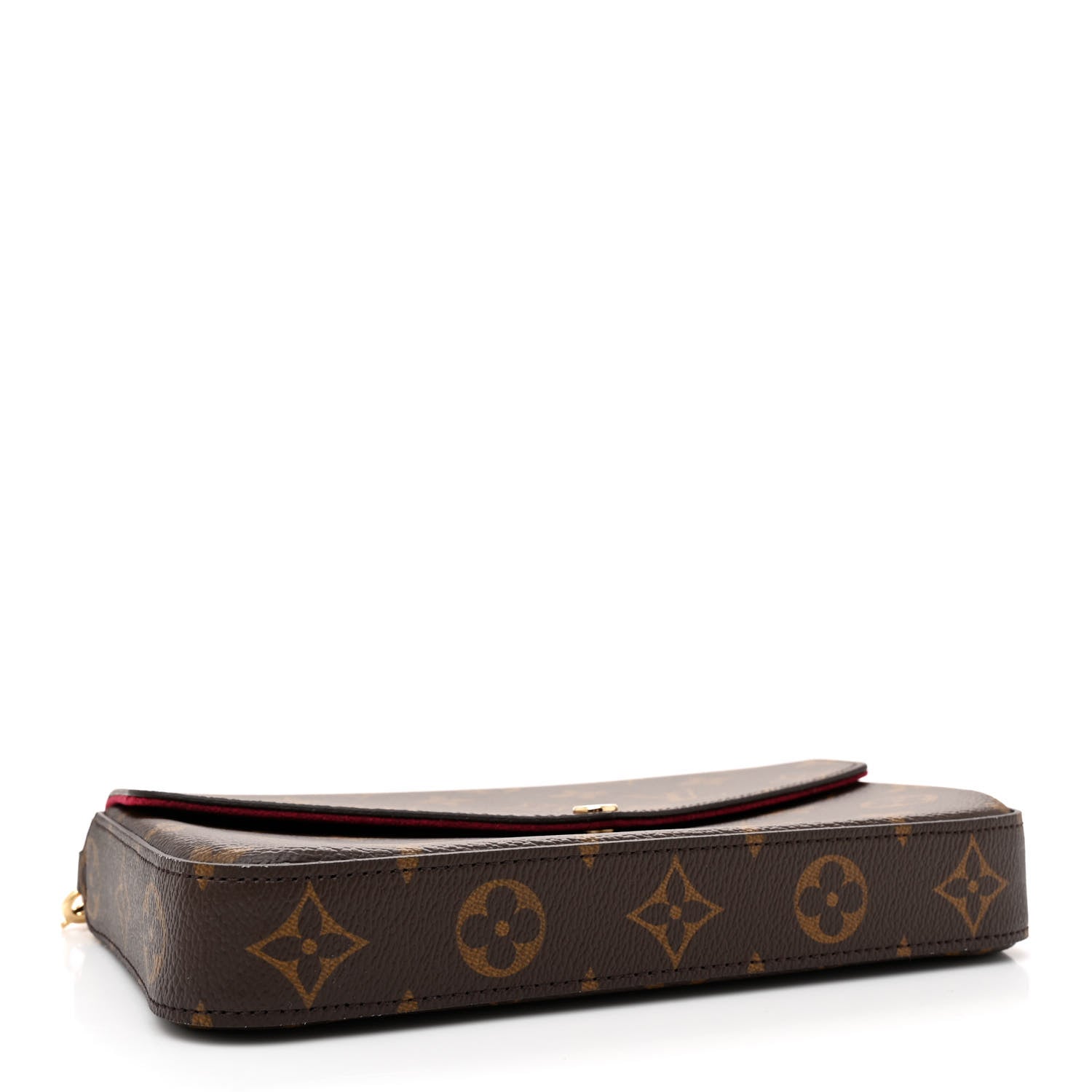 Louis Vuitton Monogram Pochette Felicie Chain Wallet Fuchsia 5 of 10