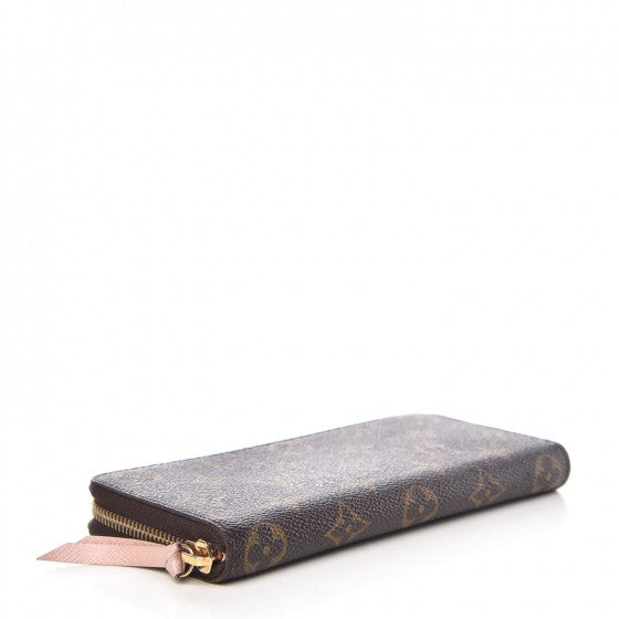 Monogram Clemence Wallet Rose Ballerine