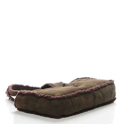 Chanel Suede Shearling Handbag Brown 4 of 7