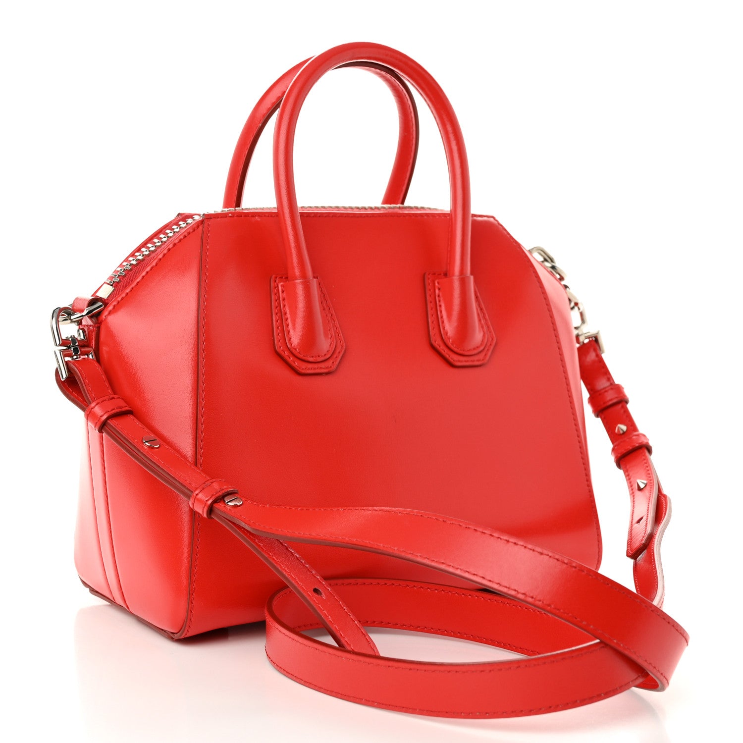 Givenchy Shiny Lord Calfskin Mini Antigona Red 3 of 14