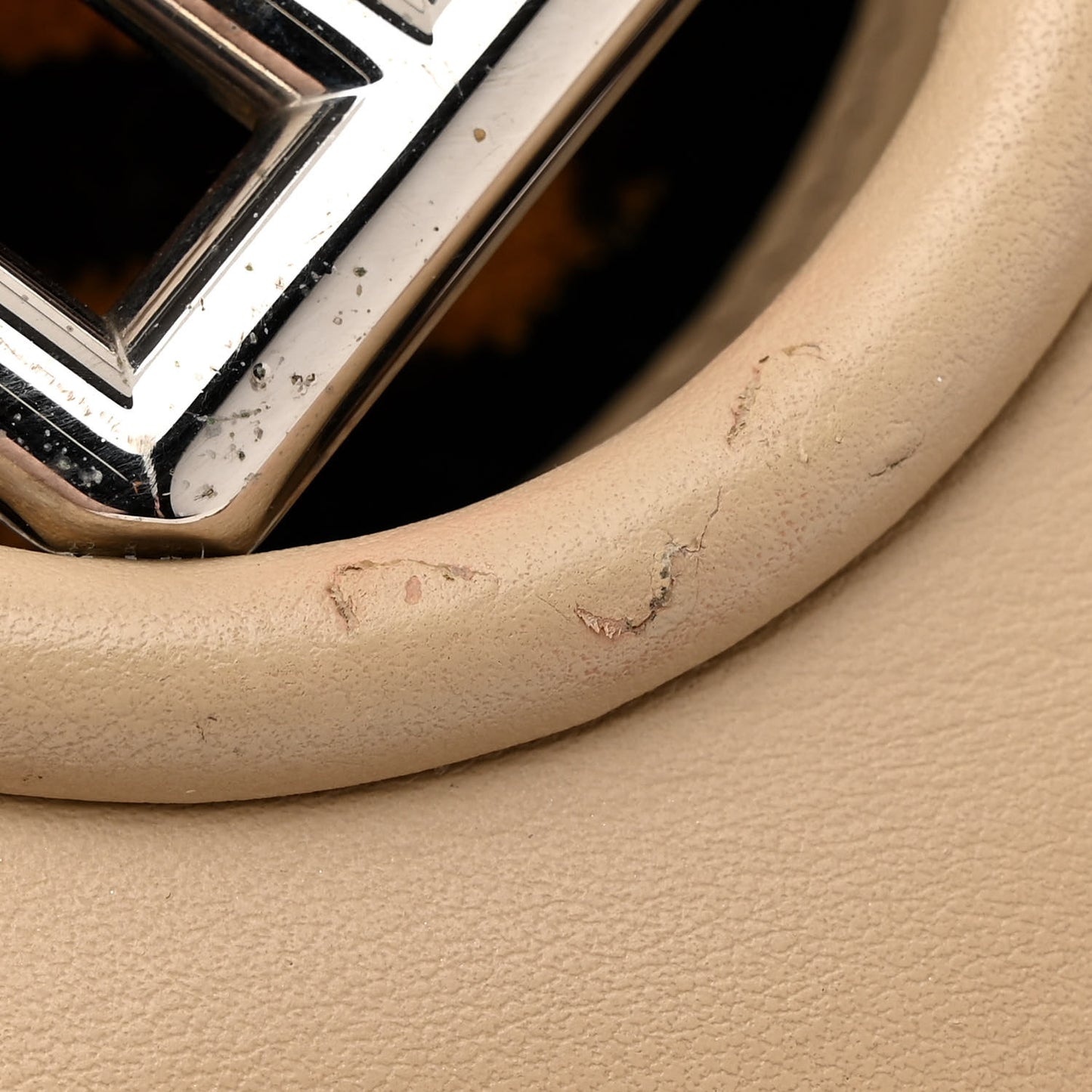 Vitello Century Velvet F is Fendi FF Kan I Shoulder Bag Tobacco Amido