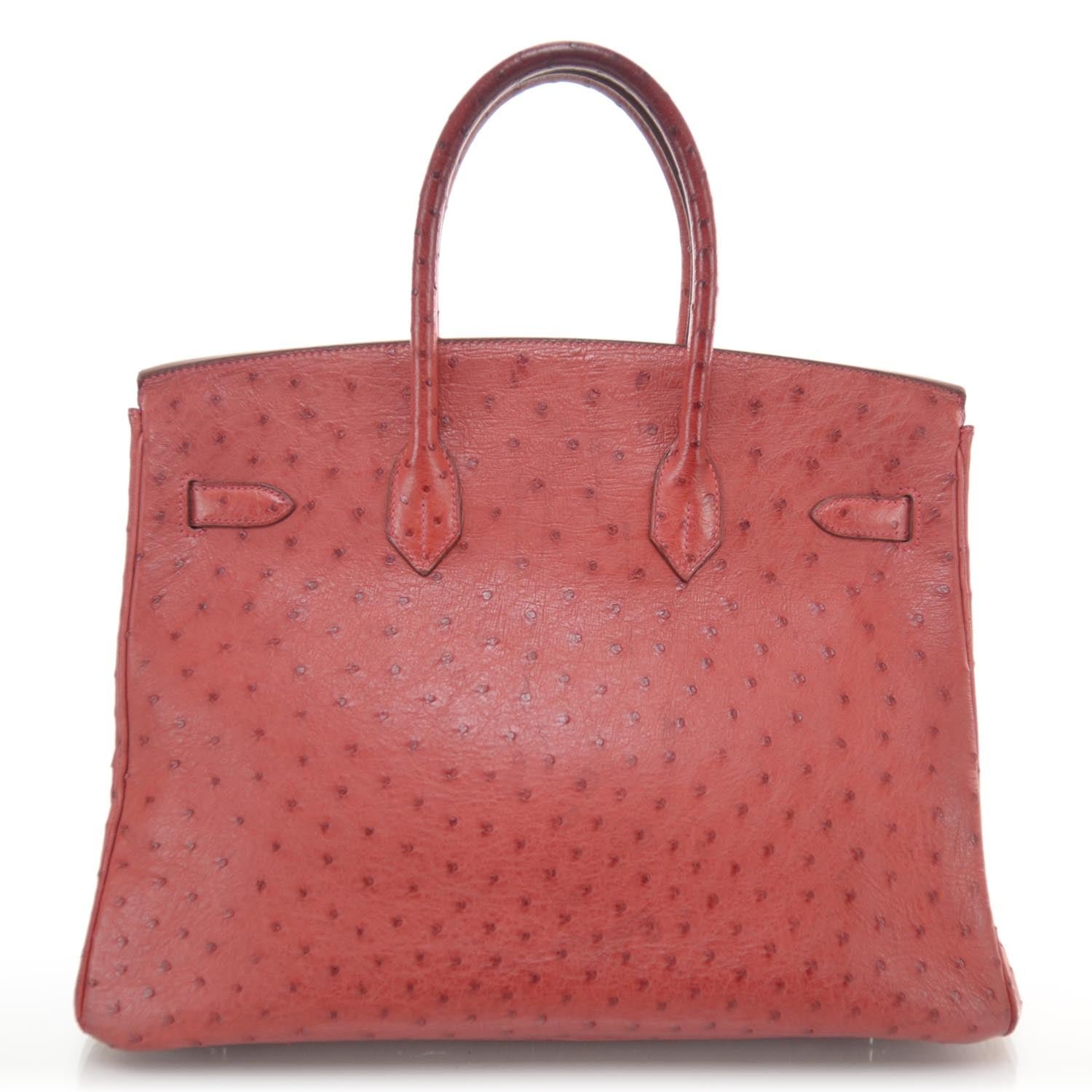Hermes Ostrich Birkin 35 Rouge Vif 3 of 9