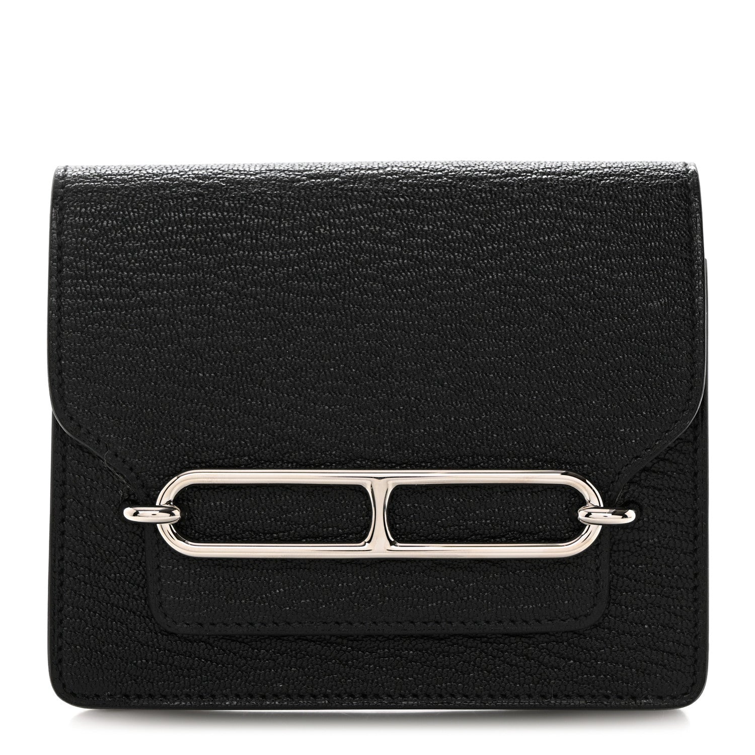 Hermes Chevre Mysore Roulis Slim Wallet Black 1 of 9